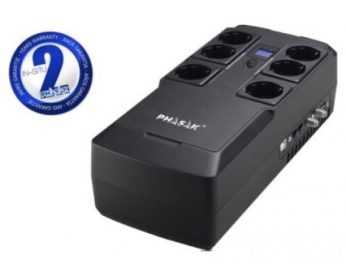 S.A.I. Phasak Kryptos 800VA / 480W USB + RJ + USB